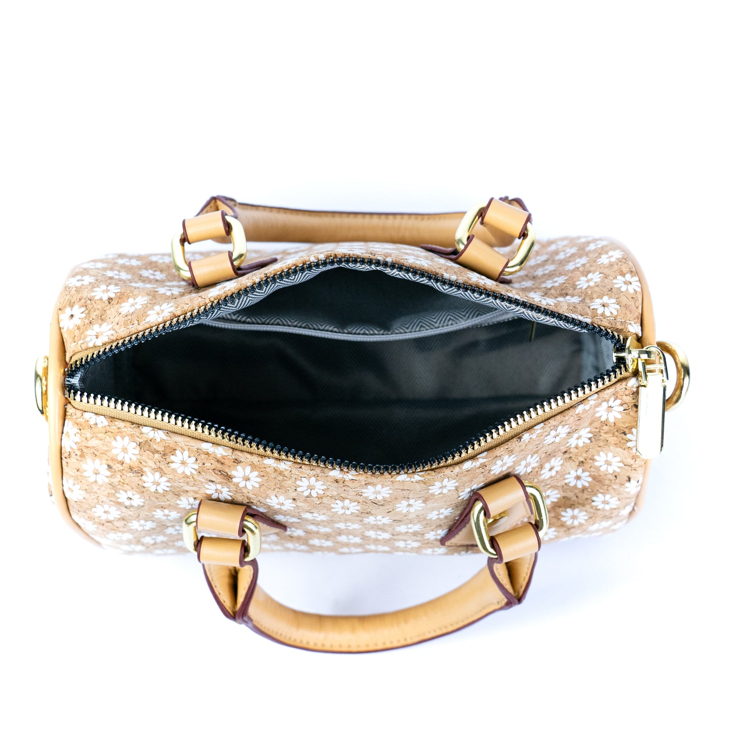 Floral Cork Crossbody Barrel Bag BAG-2335