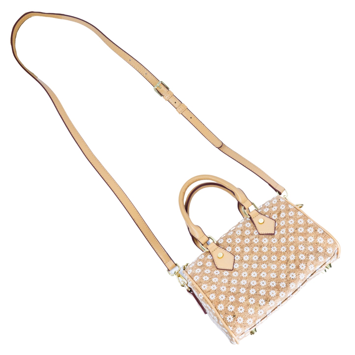 Floral Cork Crossbody Barrel Bag BAG-2335