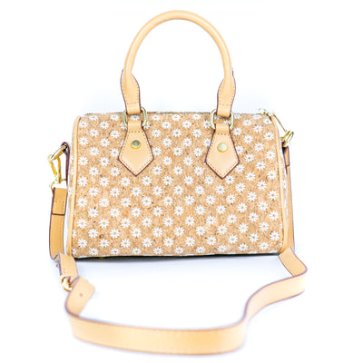 Floral Cork Crossbody Barrel Bag BAG-2335