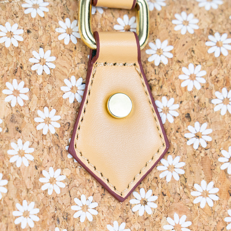 Floral Cork Crossbody Barrel Bag BAG-2335