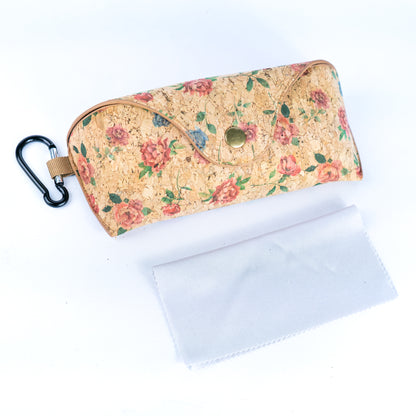 Cork Glasses Cases with Carabiner Clip L-1162-10（10units）