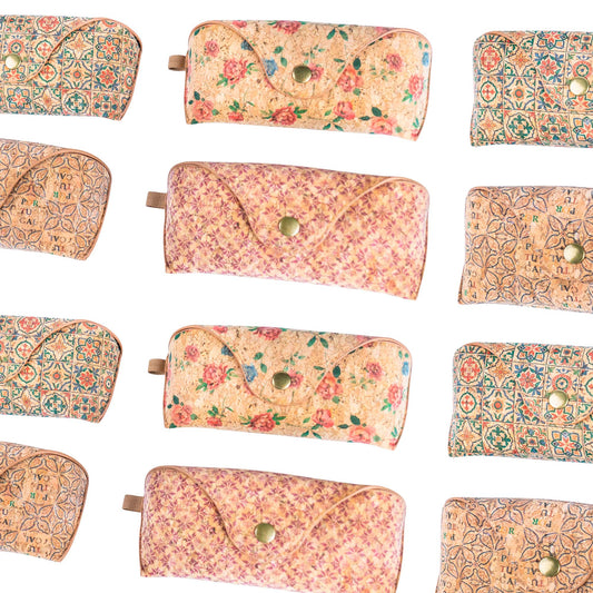 Cork Glasses Cases with Carabiner Clip L-1162-10（10units）