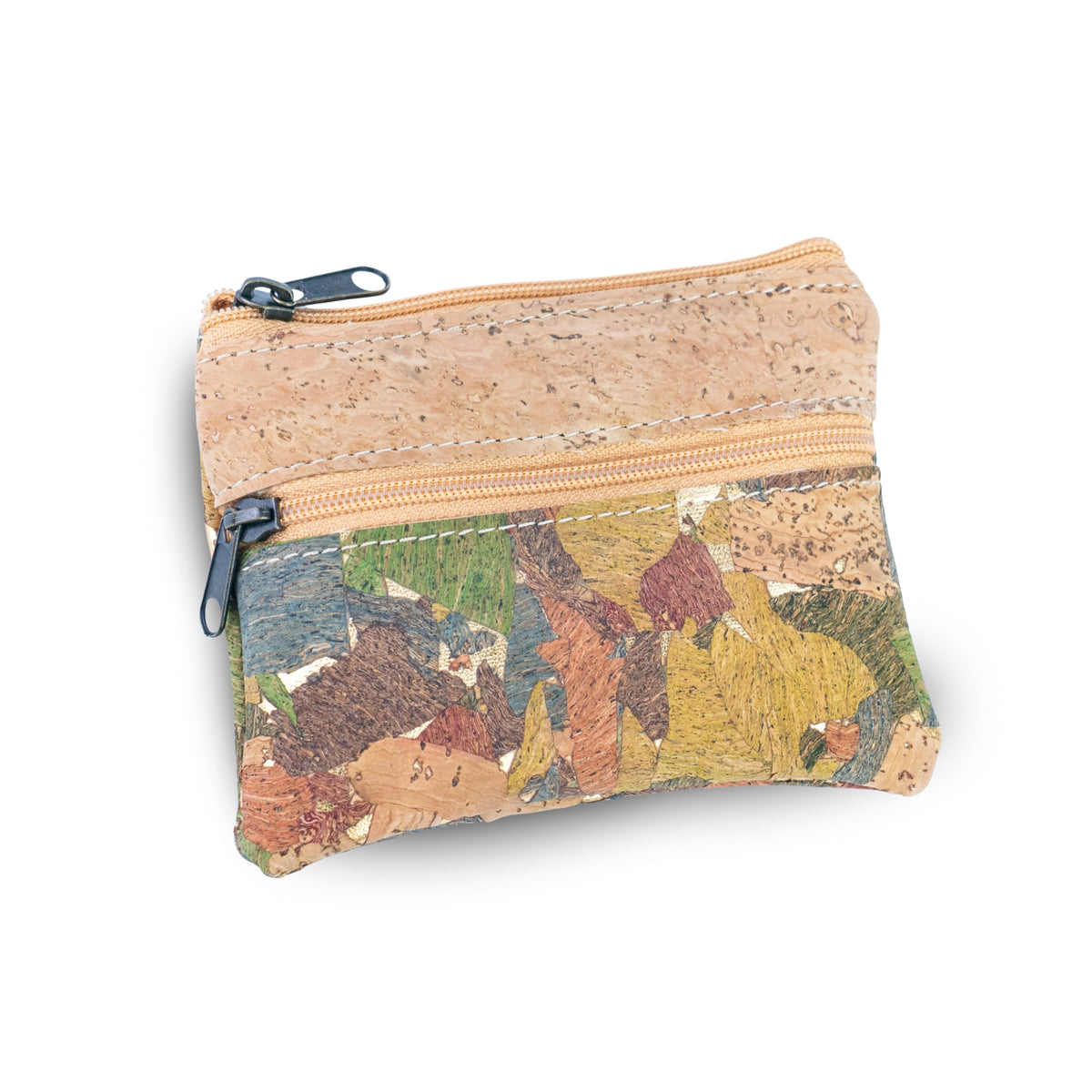 Lisbon Cork Coin Purse with Two Zip Pockets – Pack of 5 | BAGP-289C