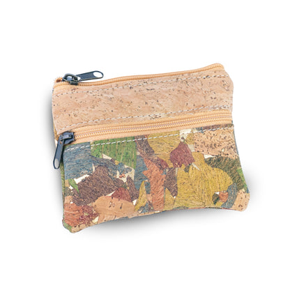 Lisbon Cork Coin Purse with Two Zip Pockets – Pack of 5 | BAGP-289C