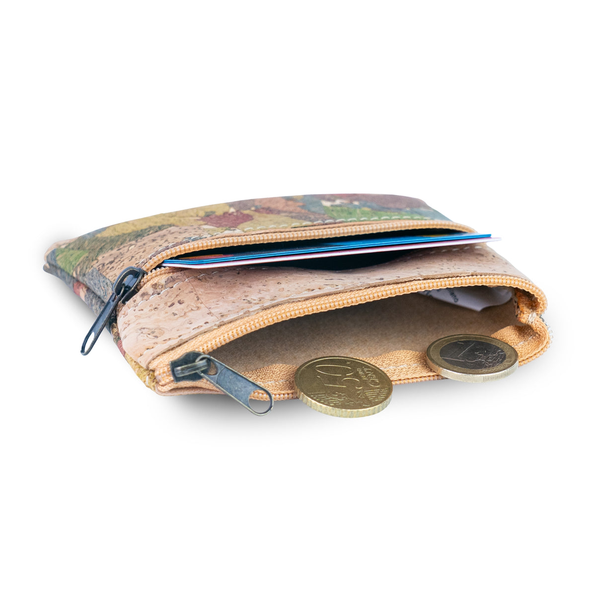 Lisbon Cork Coin Purse with Two Zip Pockets – Pack of 5 | BAGP-289C