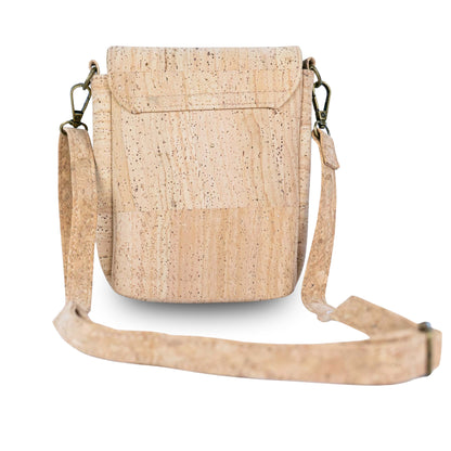 Natural Cork Crossbody Phone Bag with Vintage Turn Lock – BAG-2359