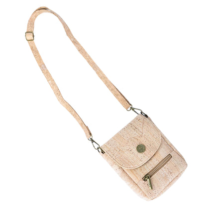 Natural Cork Crossbody Phone Bag with Vintage Turn Lock – BAG-2359