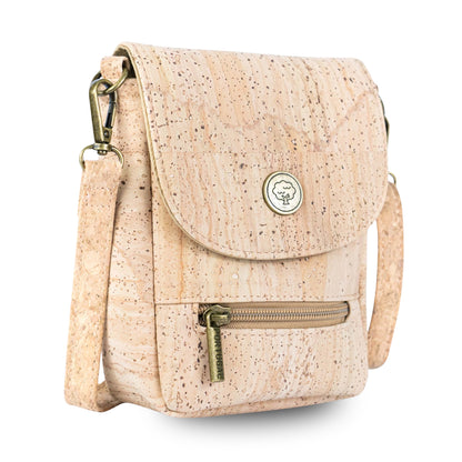 Natural Cork Crossbody Phone Bag with Vintage Turn Lock – BAG-2359
