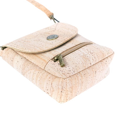Natural Cork Crossbody Phone Bag with Vintage Turn Lock – BAG-2359