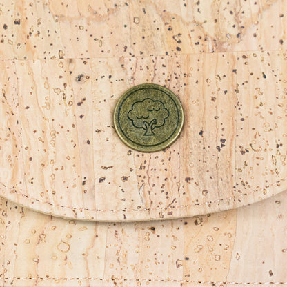 Natural Cork Crossbody Phone Bag with Vintage Turn Lock – BAG-2359