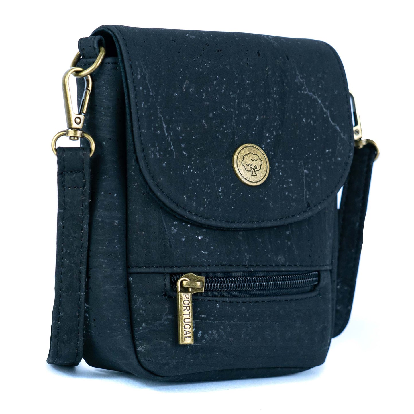 Natural Cork Crossbody Phone Bag with Vintage Turn Lock – BAG-2359