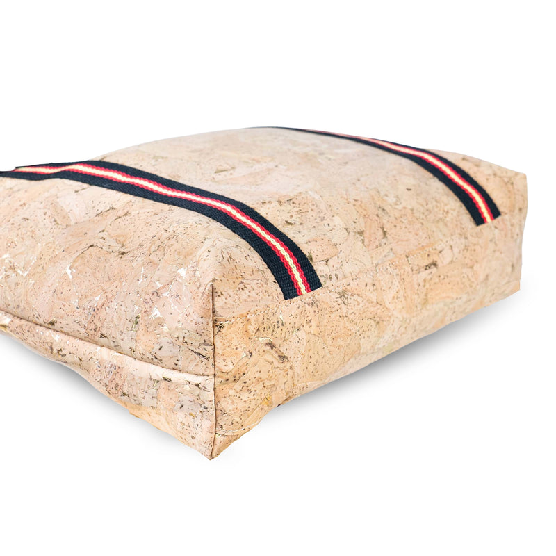 Cork Tote Bag with Striped Handles – Spacious, Stylish & Lightweight BAGP-338