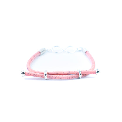 Mixed Color 3mm Natural Cork Infinity Bracelets – Handmade in Portugal BR-231-MIX-5