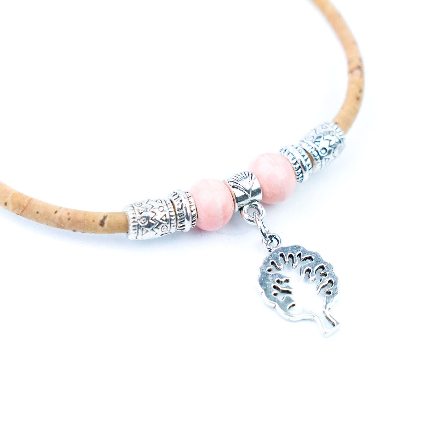 Natural Cork Tree of Life Bracelets – 6 Fixed Colors – Handmade in Portugal，BR-493-MIX-6