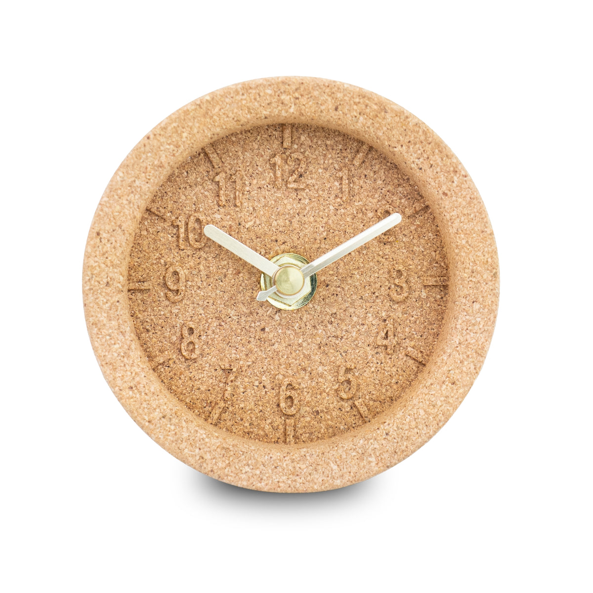 Round Natural Cork Desk Clock | L-1222
