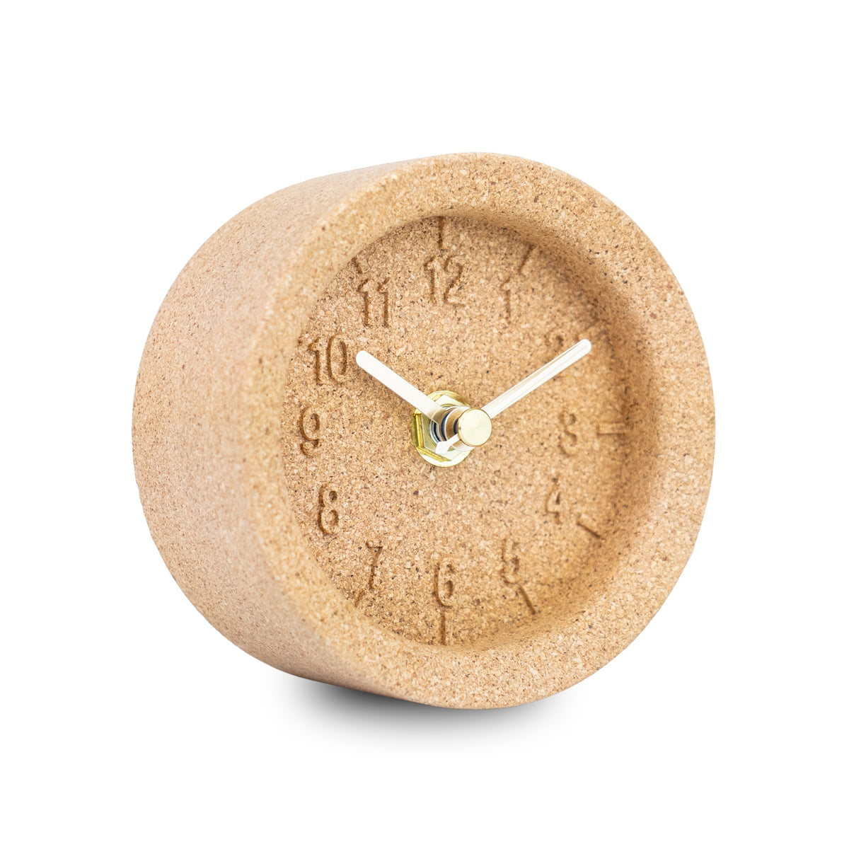 Round Natural Cork Desk Clock | L-1222