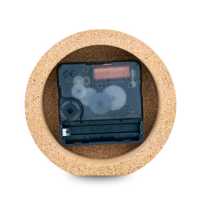 Round Natural Cork Desk Clock | L-1222
