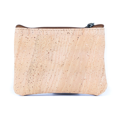 Minimalist Cork Coin Purse with Dual Zippers BAG-2354