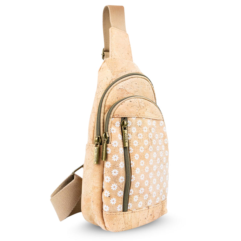 Cork Sling Bag with Adjustable Strap – Floral & Geometric Patterns BAG-2374