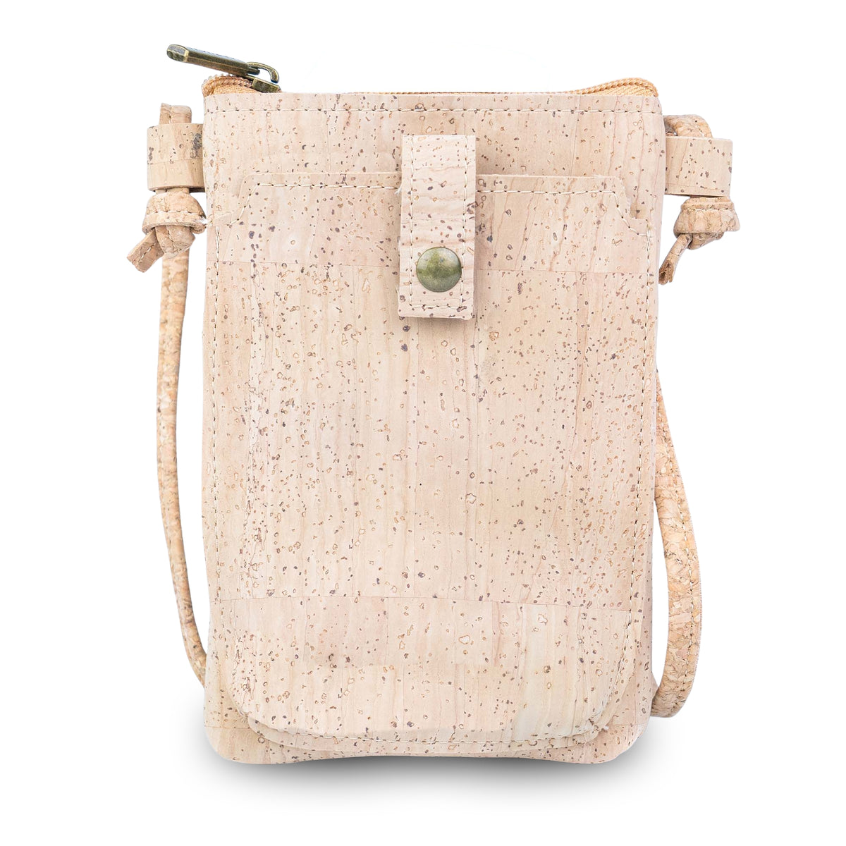 Natural Cork Phone Crossbody Bag with Front Pocket BAGP-309A
