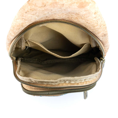 Cork Sling Bag with Printed Front Panel  BAG-2369