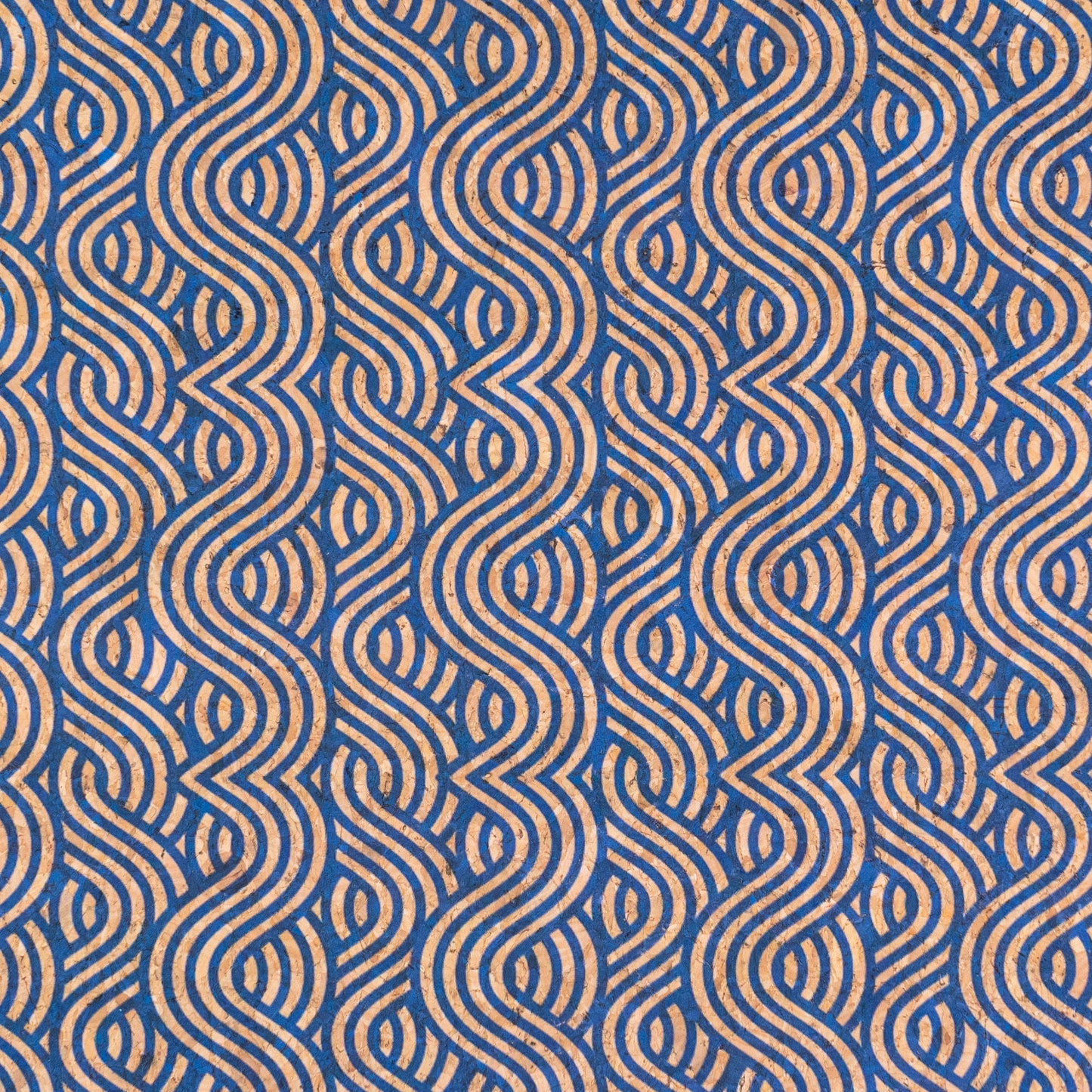 Summer Collection - Abstract Waves Cork Fabric COF-24