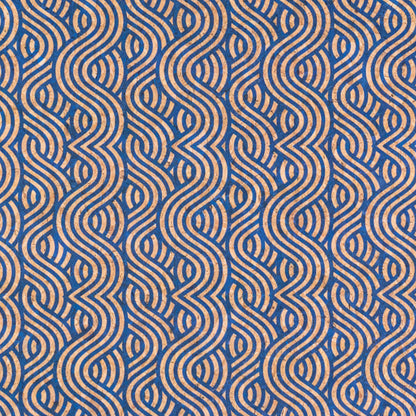 Summer Collection - Abstract Waves Cork Fabric COF-24
