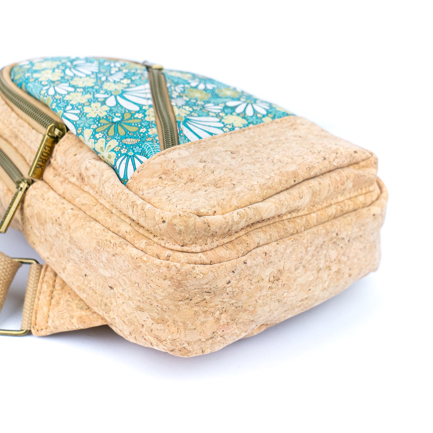 Cork Sling Bag with Printed Front Panel  BAG-2369