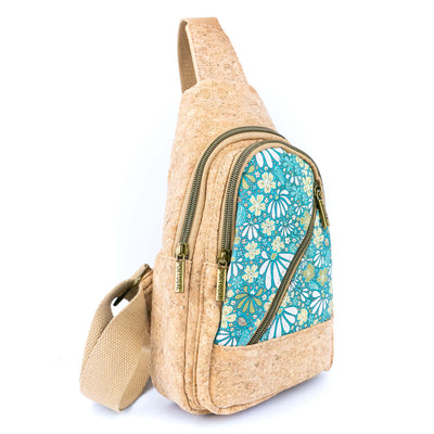 Cork Sling Bag with Printed Front Panel  BAG-2369