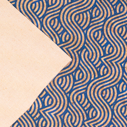 Summer Collection - Abstract Waves Cork Fabric COF-24