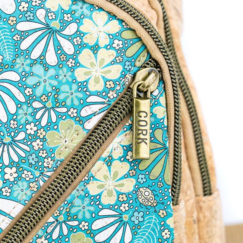Cork Sling Bag with Printed Front Panel  BAG-2369