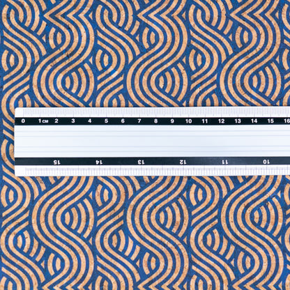 Summer Collection - Abstract Waves Cork Fabric COF-24