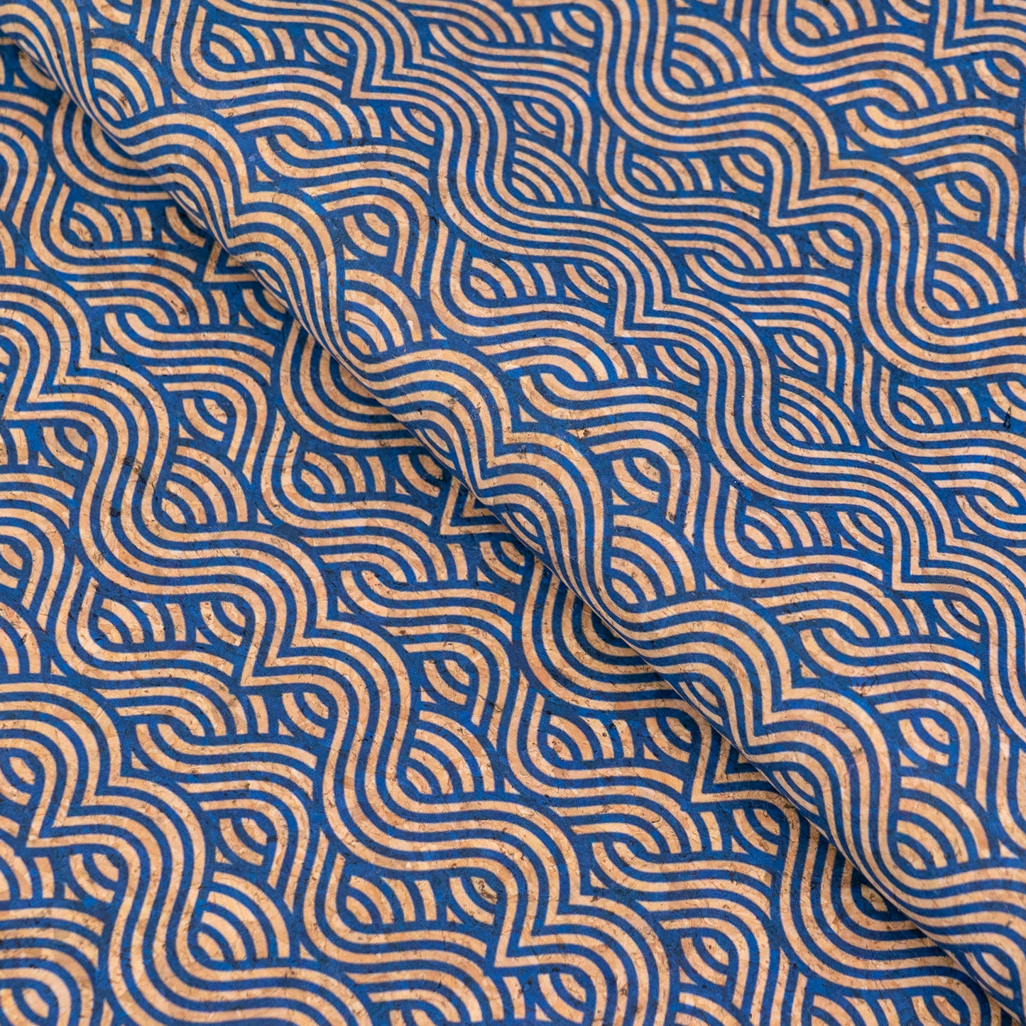 Summer Collection - Abstract Waves Cork Fabric COF-24