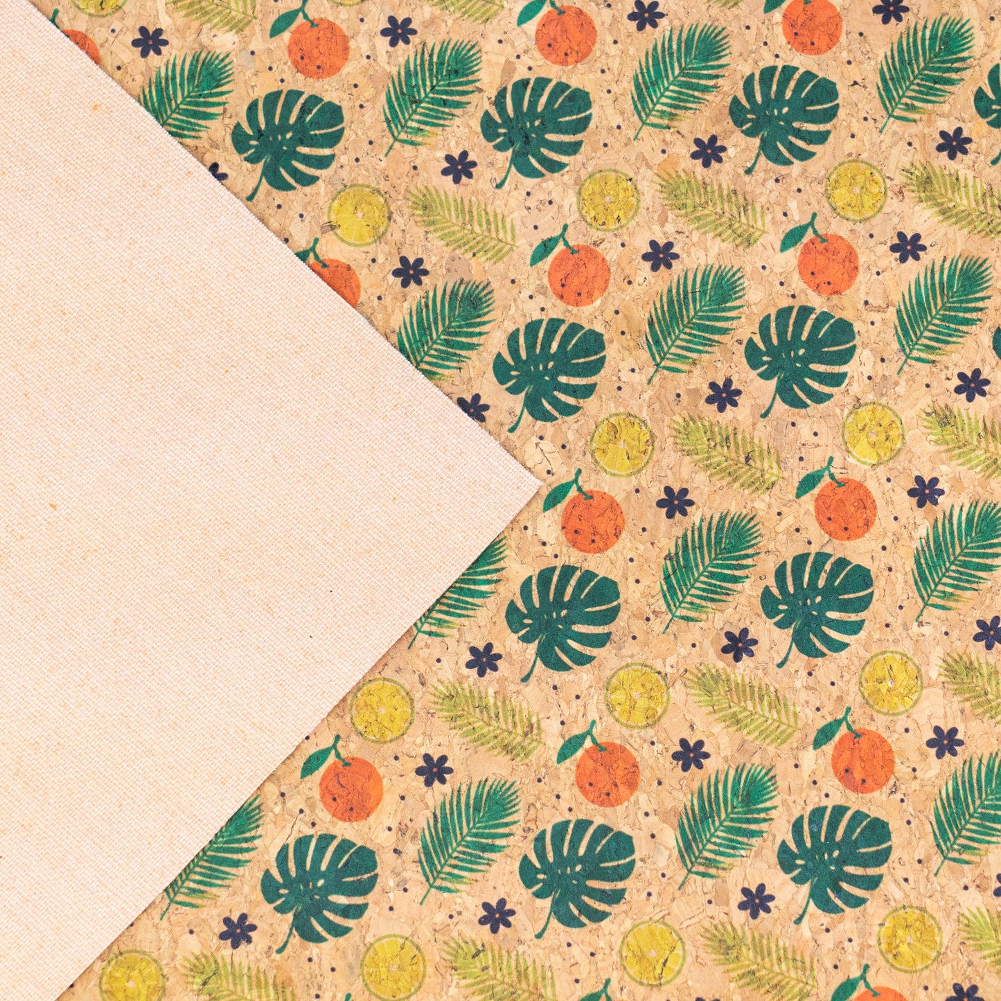 Summer Collection - Tropical Citrus Cork Fabric COF-23