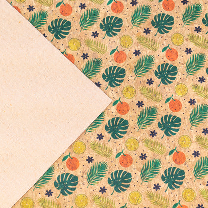 Summer Collection - Tropical Citrus Cork Fabric COF-23