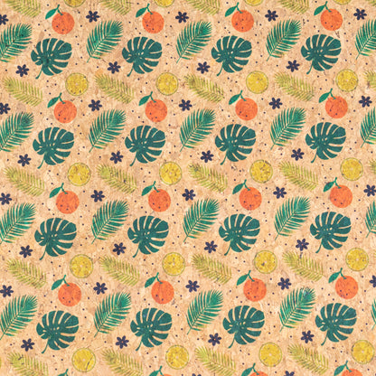 Summer Collection - Tropical Citrus Cork Fabric COF-23