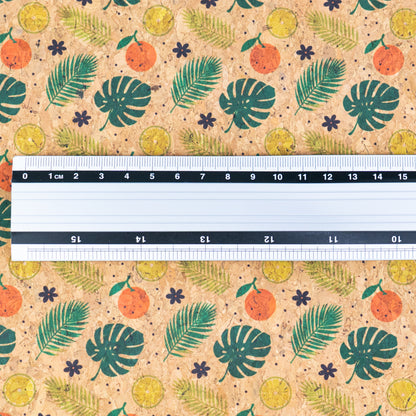 Summer Collection - Tropical Citrus Cork Fabric COF-23