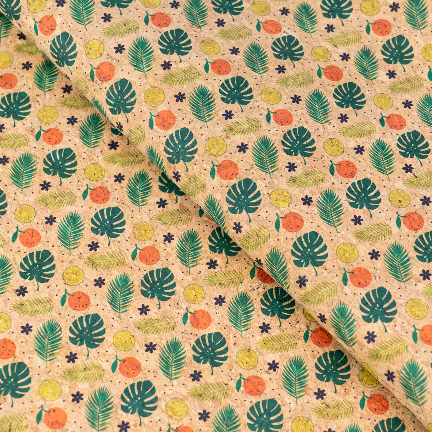 Summer Collection - Tropical Citrus Cork Fabric COF-23
