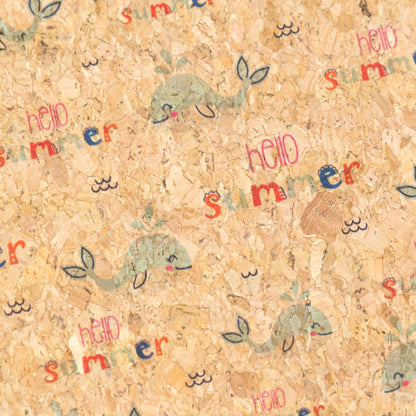Summer Collection - Whale Summer Cork Fabric COF-25
