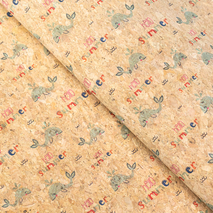 Summer Collection - Whale Summer Cork Fabric COF-25
