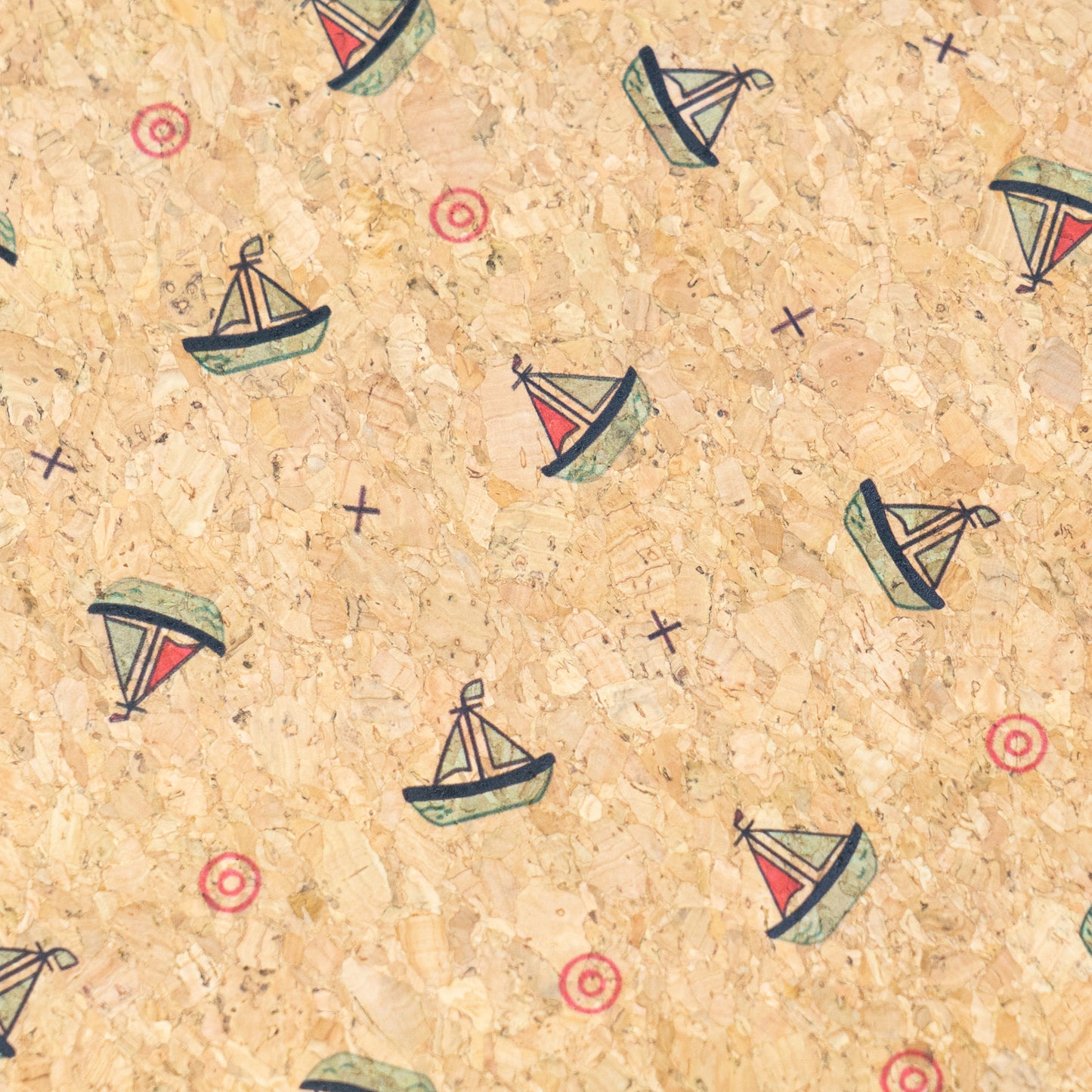 Summer Collection - Sailboat Cork Fabric COF-26