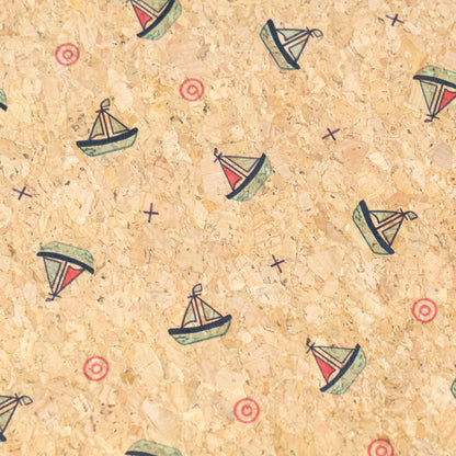 Summer Collection - Sailboat Cork Fabric COF-26