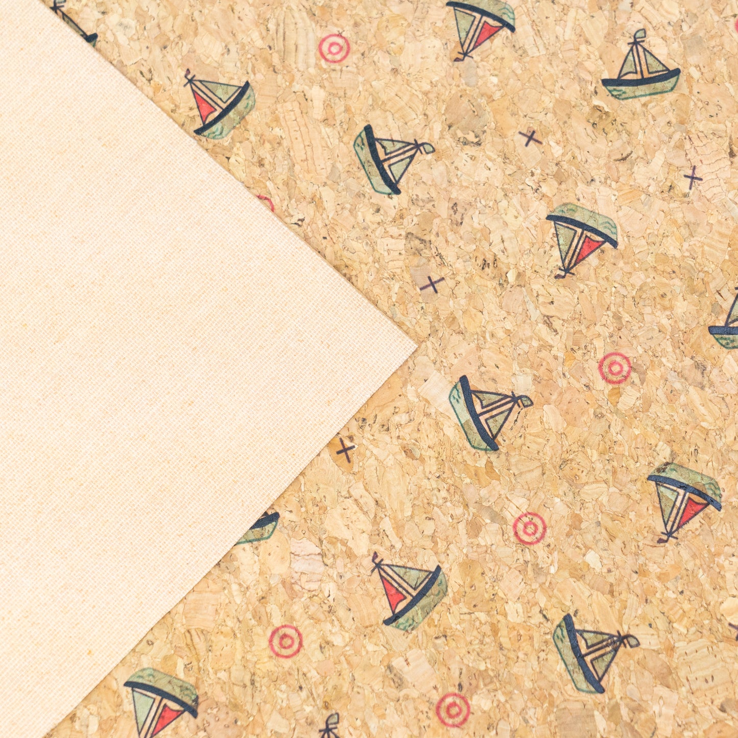 Summer Collection - Sailboat Cork Fabric COF-26