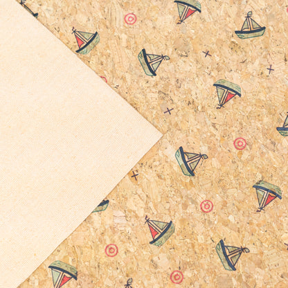 Summer Collection - Sailboat Cork Fabric COF-26