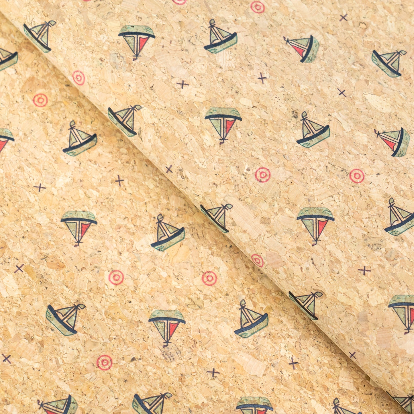 Summer Collection - Sailboat Cork Fabric COF-26