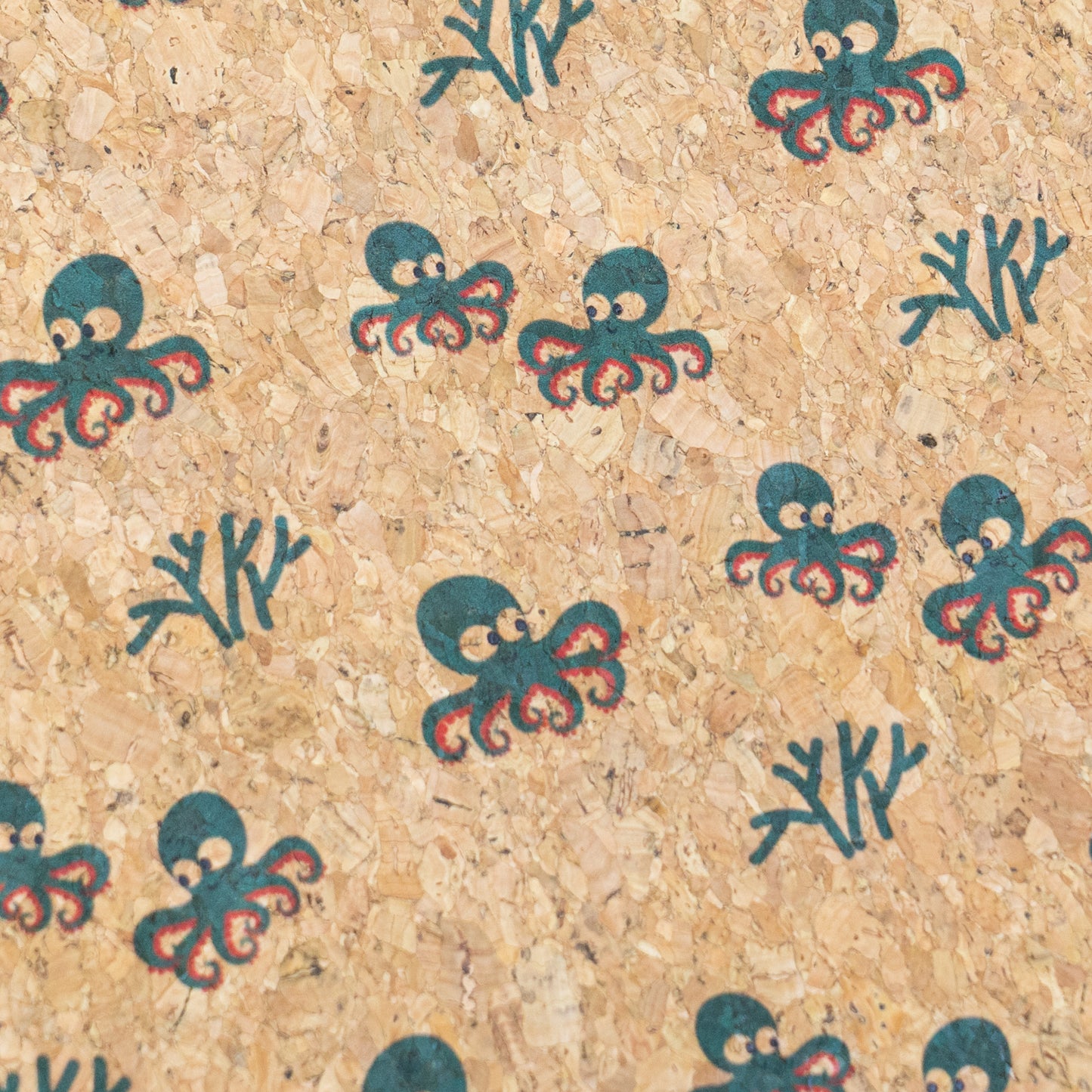Summer Collection - Cute Octopus Cork Fabric COF-27