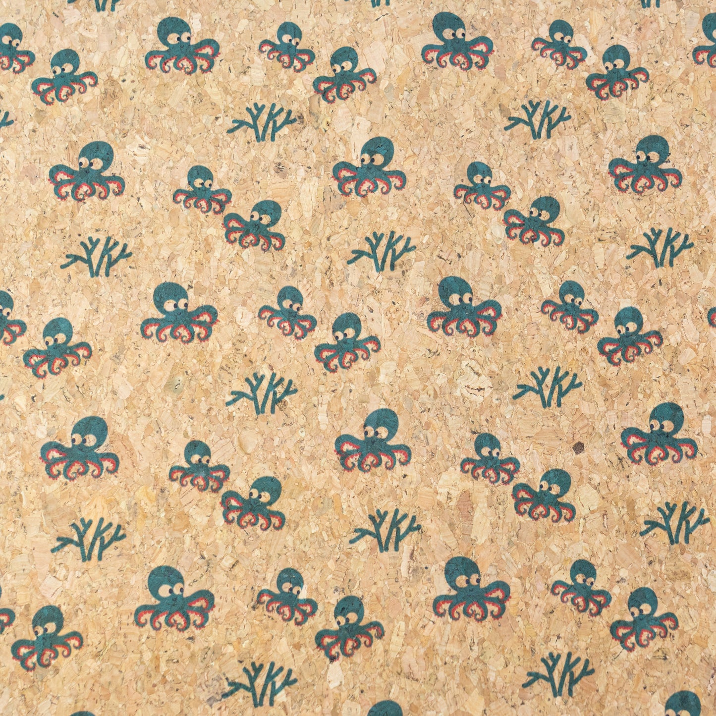 Summer Collection - Cute Octopus Cork Fabric COF-27