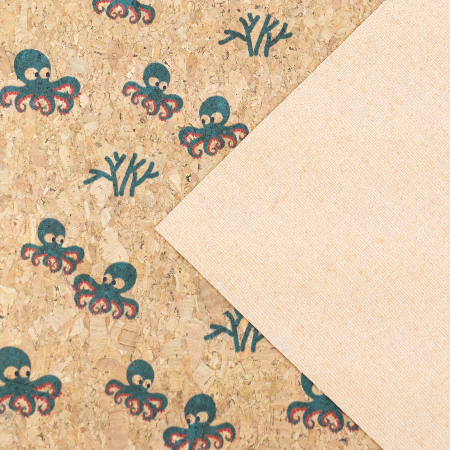 Summer Collection - Cute Octopus Cork Fabric COF-27