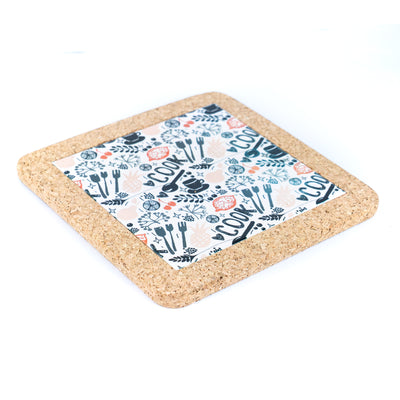 NEW STYLE Ceramic Tile Coaster on Cork Base L-1122
