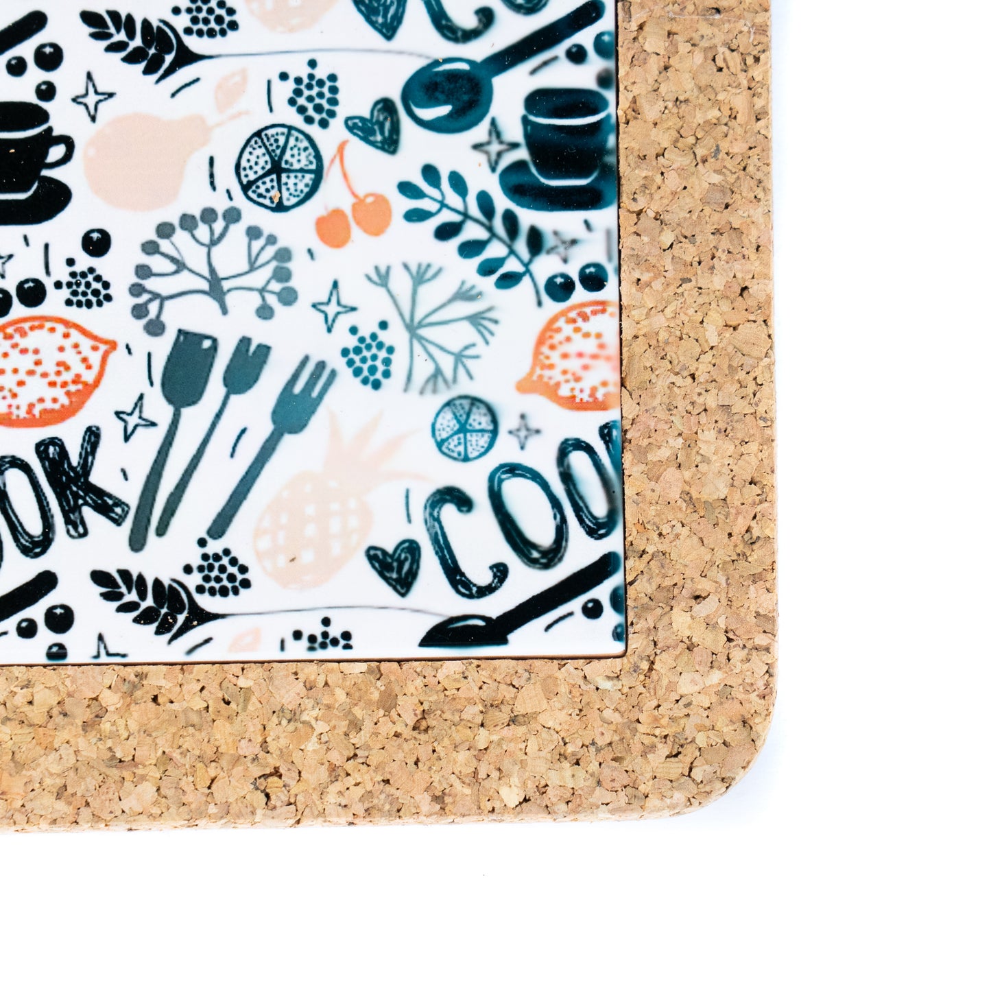 NEW STYLE Ceramic Tile Coaster on Cork Base L-1122